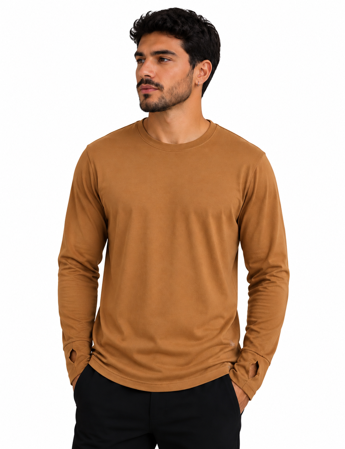 Blusa masculina tecido poliamida Caramelo - Tamanho GG